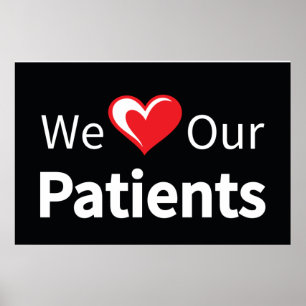 Wir Liebe unser Patientenplakat Poster