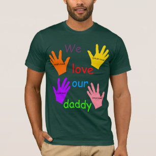 Wir Liebe unser T - Shirt des Vati-(mehrere
