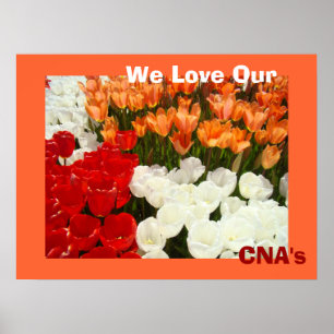 Wir Liebe Unsere CNA-Poster Orange Tulip-Blume Poster