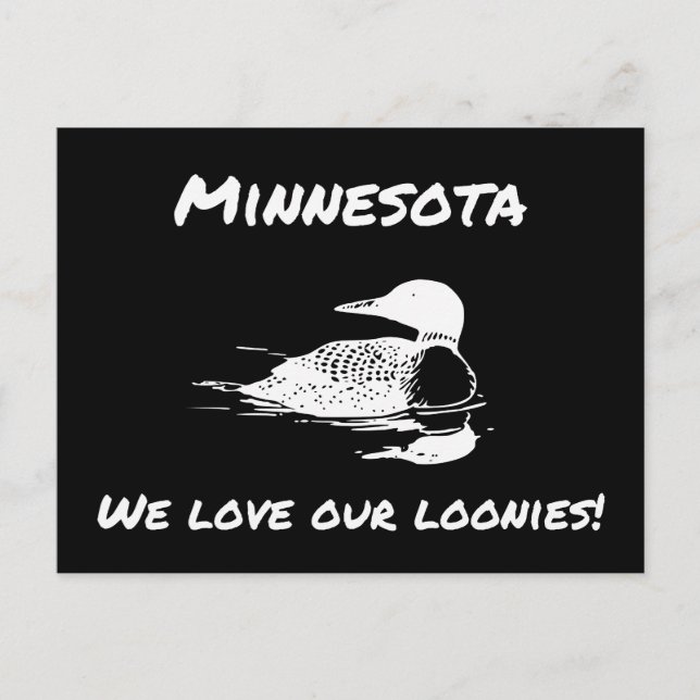 Wir Liebe Unsere Loonies Funny MN Postcard Postkarte (Vorderseite)