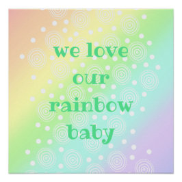 Wir Liebe unsere Rainbow Baby Kinderzimmer Wall Poster