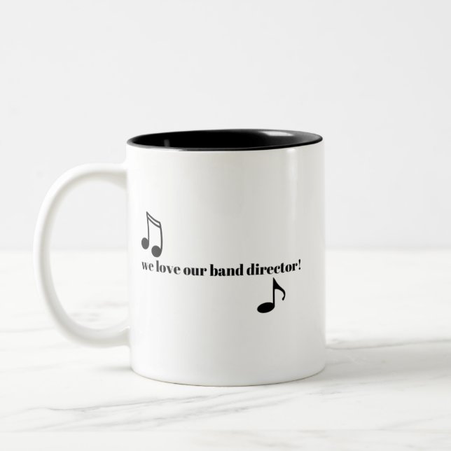 Wir Liebe unserer Banddirektorin - Tasse - Schwarz (Links)