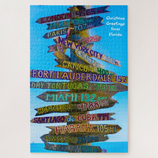 Wir Liebe Unterschriftenposten in Florida Jigsaw P Puzzle (Vertikal)