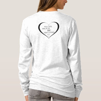 Wir Liebe wegen des Shirts der Frauen mit langen S
