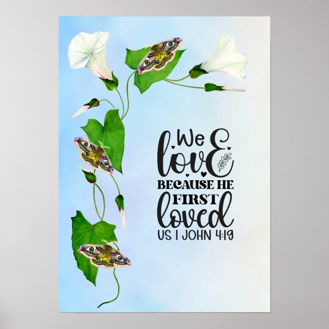 Wir Liebe, weil er uns zum ersten Mal liebte 1 Joh Poster (Vorne)