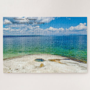 Wir Liebe Yellowstone Lake Wyoming. Jigsaw Puzzle