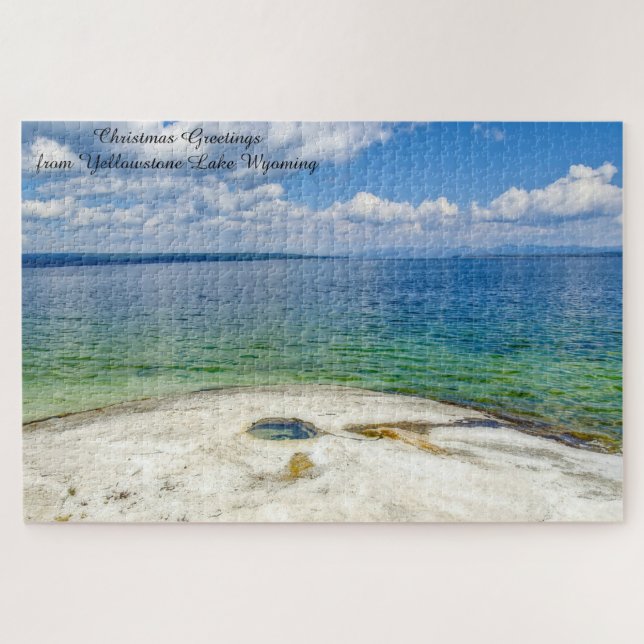 Wir Liebe Yellowstone Lake Wyoming. Jigsaw Puzzle (Horizontal)