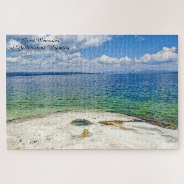 Wir Liebe Yellowstone Lake Wyoming. Jigsaw Puzzle (Horizontal)
