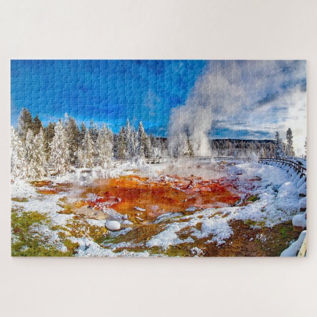 Wir Liebe Yellowstone Nationalpark Puzzle (Horizontal)