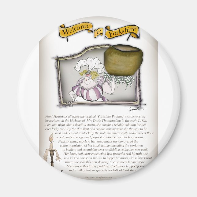 Wir Liebe yorkshire Pudding Geschichte Magnet (Vorne)