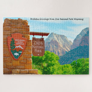 Wir Liebe Zion Nationalpark Wyoming. Jigsaw Puzzle