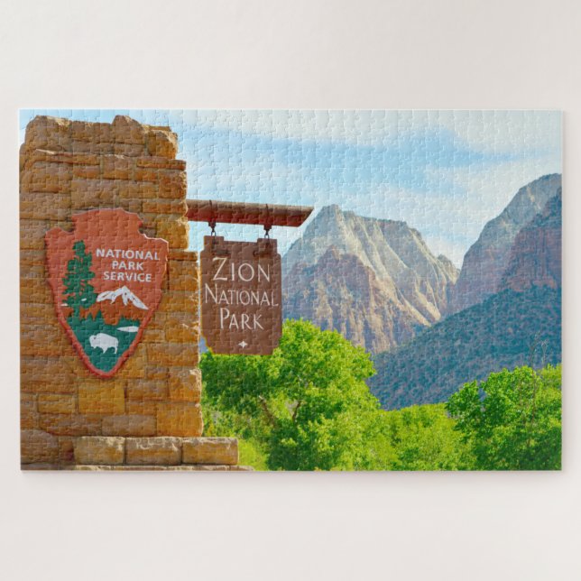 Wir Liebe Zion Nationalpark Wyoming. Puzzle (Horizontal)