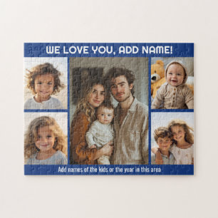 Wir lieben Add Name - 5 Foto-Collage Puzzle