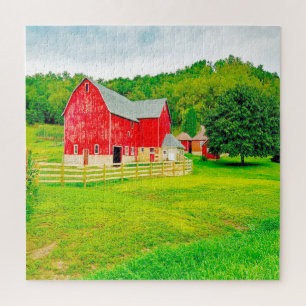 Wir lieben alte Scheunen in Wisconsin. Puzzle