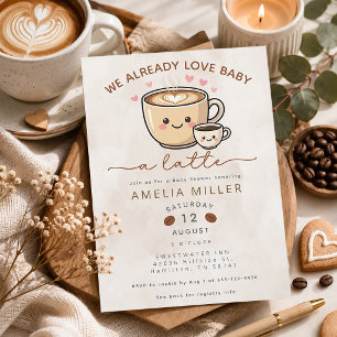 'Wir lieben Baby schon sehr' Kaffee-Baby-Party  Einladung
