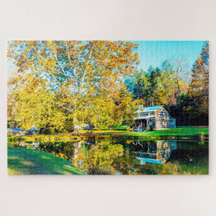 Wir lieben Blockhütten West Virginia. Puzzle