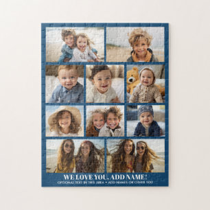 Wir lieben dich Add Name - 10 Foto-Collage - Moder Puzzle