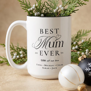 Wir lieben dich am meisten, beste Mum aller Zeiten Zweifarbige Tasse