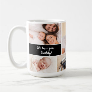 Wir lieben dich, Daddy! Dad-Fotocollage Kaffeetasse