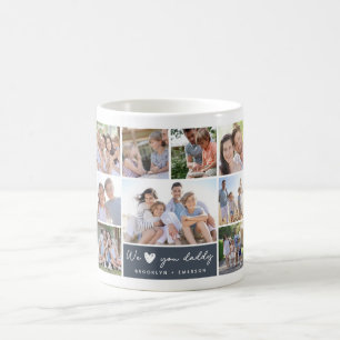 Wir lieben dich, Daddy Foto-Kollage zum Vatertag Kaffeetasse