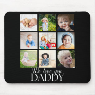 Wir lieben dich Daddy Schönes Collage 9 Fotos Mousepad