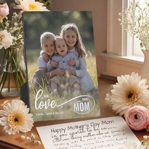 Wir lieben dich Mama Foto Muttertagsgeschenk Fotoplatte