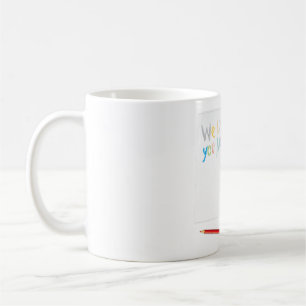 Wir lieben dich Mama Handgezeichnete Wachsmalkunst Kaffeetasse