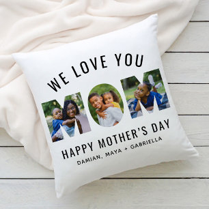 Wir lieben dich Mama Individueller Muttertag 3 Fot Kissen