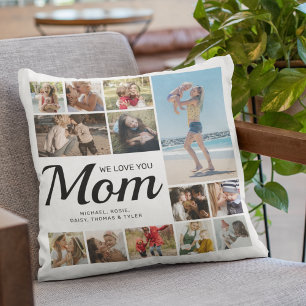 Wir lieben dich Mama Multi-Foto Kissen