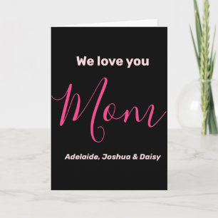 Wir lieben dich Mama Nk Minimalist Karte