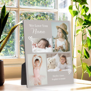 Wir lieben dich Nana Enkelkinder Fotocollage Fotoplatte
