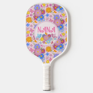 Wir lieben dich Nana Wildblumen BOHO  Personalisie Pickleball Schläger