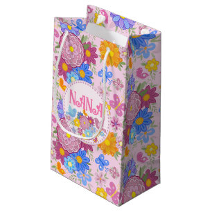 Wir lieben dich Nana Wildblumen BOHO Personalisier Kleine Geschenktüte