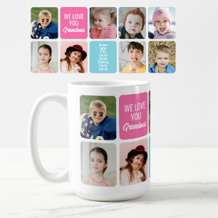 Wir lieben dich Oma 8 Enkelkinder Benutzerdefinier Kaffeetasse