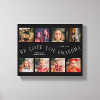 Wir lieben dich Oma | 8-Foto-Raster Schwarz