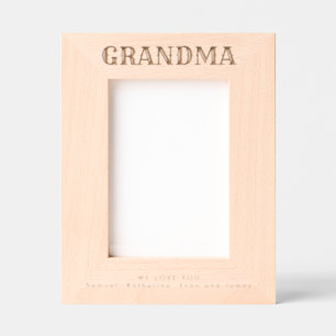 Wir lieben dich, Oma Geätzte Rahmen