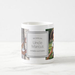 Wir lieben dich Onkel 2 Fotos für jeden Anlass Kaffeetasse