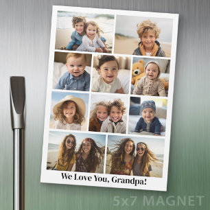 Wir lieben dich Opa - 10 Foto-Collage - Magnet