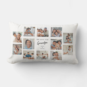Wir lieben dich Opa 12 Familien-Fotocollage indivi Lendenkissen