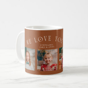 Wir lieben dich Opa 4-Foto Terrakotta Kaffeetasse