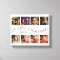 Wir lieben dich Opa | 8 Foto-Raster Creme
