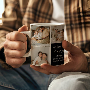 Wir lieben dich Opa Elegant Modern 9 Foto Kaffeetasse