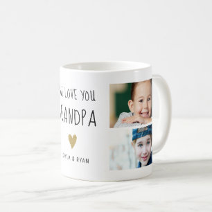 Wir lieben dich Opa Enkelkinder 3 Foto Collage Kaffeetasse