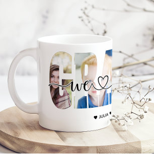 Wir lieben dich Opa Foto und Namen hinzufügen Kaffeetasse