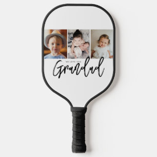 Wir lieben dich, Opa, individuelles Fotogeschenk C Pickleball Schläger
