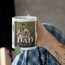 Wir lieben dich Papa 5-Foto-Collage Kaffeetasse