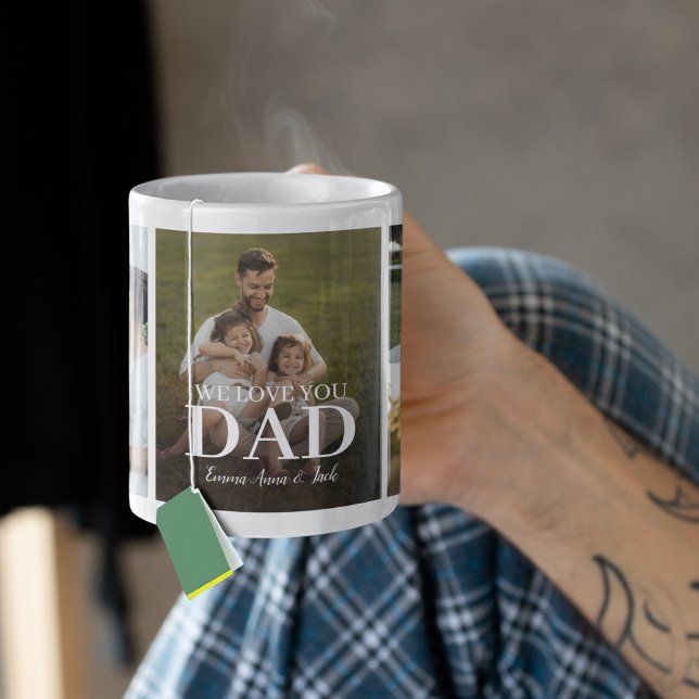 Wir lieben dich Papa 5-Foto-Collage Kaffeetasse (Von Creator hochgeladen)