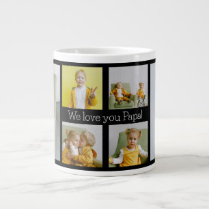 Wir lieben dich Papa 6 Fotos  Jumbo-Tasse