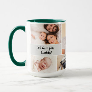 Wir lieben dich, Papa! Erstes Vatertags-Foto Tasse
