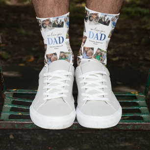 Wir lieben dich Papa Foto Collage Socken